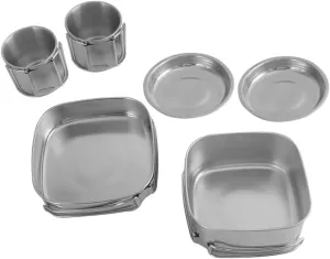 -one Camping Cookware Portable Pot Plate Cup and Stew Pan for Outdoor Activities Hiking and Backpacking