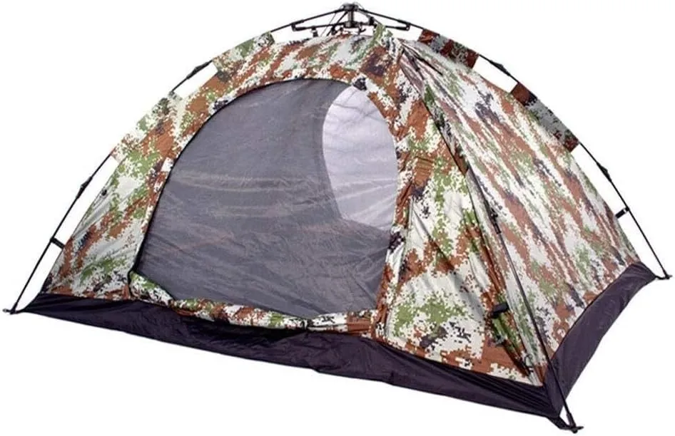 1-2 Person Camouflage Camping Tent, Waterproof & UV-Resistant, Lightweight Outdoor Shelter