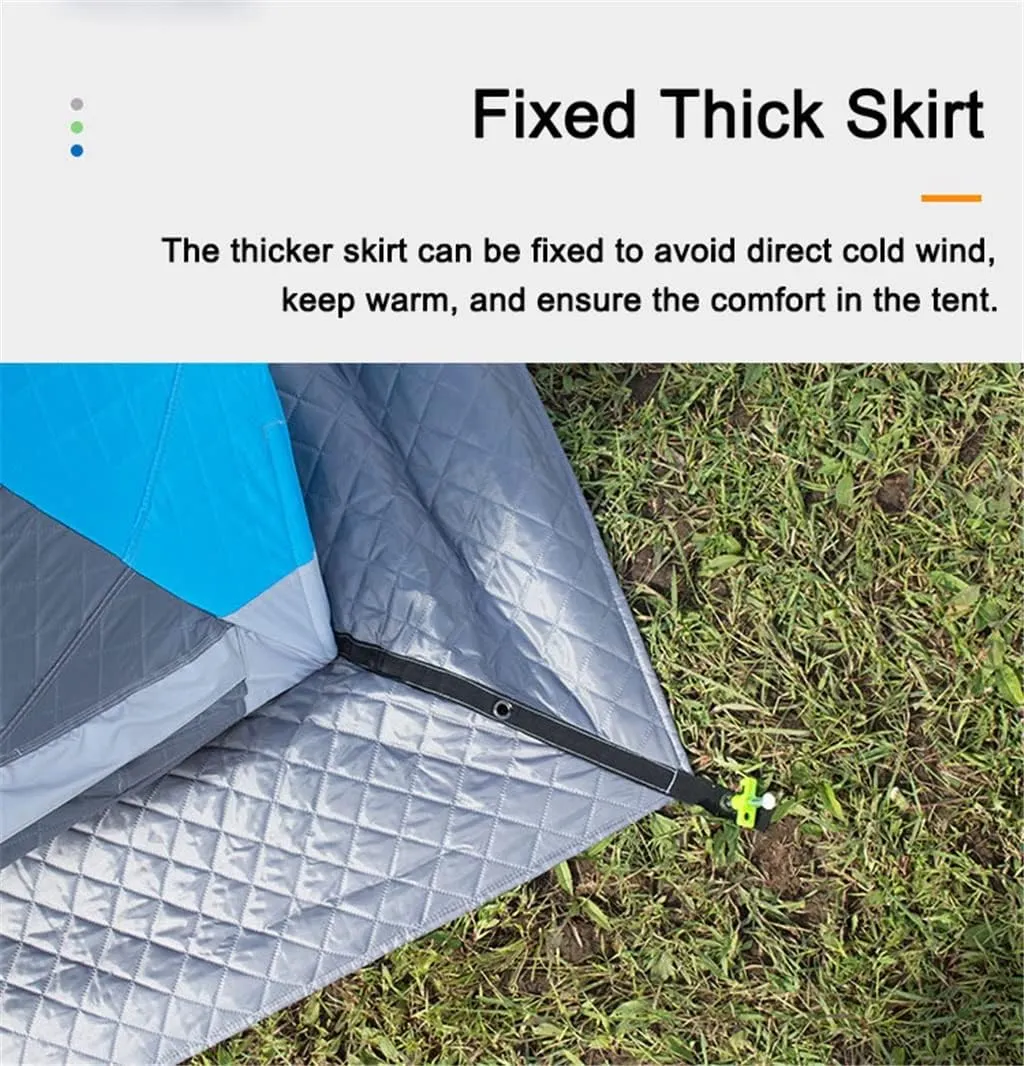 1-4 Winter Fishing Tent Winter Ice Fishing Tent Camping Tent Windproof and Rainproof Outdoor Winter Fishing Warm Tent (Color : D, Size : 220 * 220 * 200cm) (D 200 * 200 * 160cm)