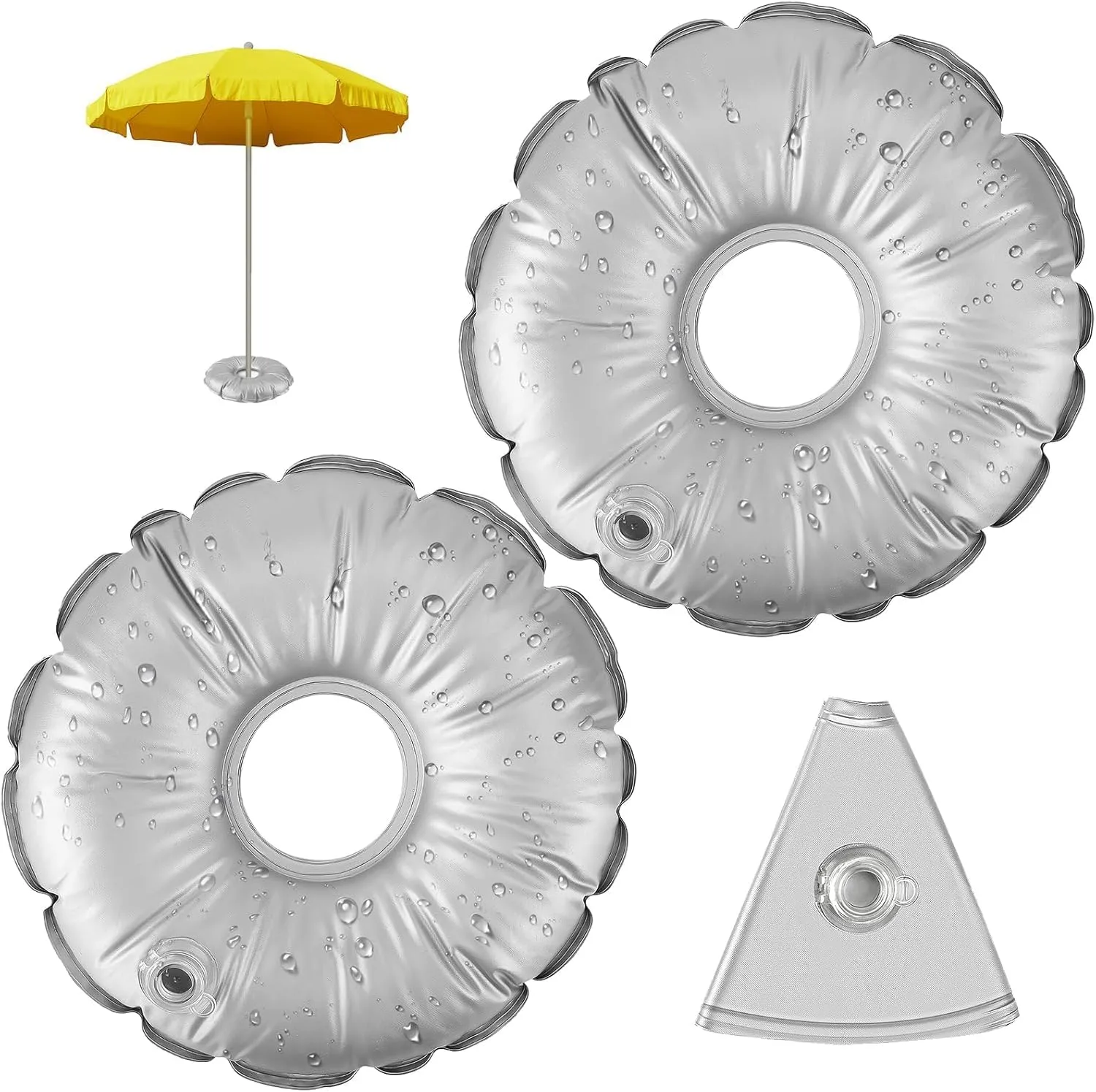 1 Pack 20.47in Water Bag for Feather Flag Base Collapsible Flagpole Base, Round Weight Bag for Feather Flag Pole Base