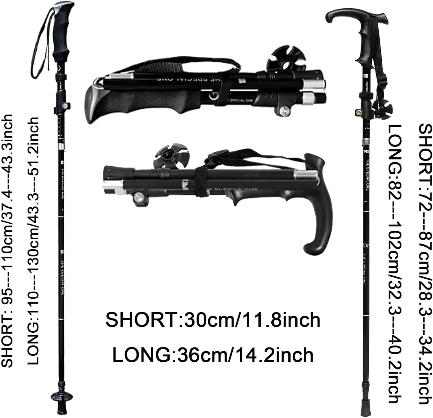 1 Pairs Ultra Strong Trekking, Walking, and Hiking Poles Collapsible, Lightweight, Quick Locking, Weather-Resistant and Ultra Durable