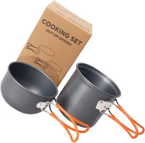 1 Set Camping Cooker Containers Collapsible Camping Utensils Rack Kilos Multi Aluminum Picnic Mat Hobo Griddle Portable Bowl Camping Solar Power Bank Pot Air Camper Aluminum Alloy