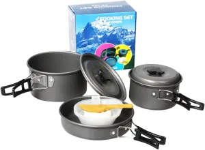 1 Set Outdoor Pot Pots Portable Multi-Function Tableware for Camping Mat Camping Stove Propane Collapsible Camping Accessories Gadgets Kettle Camping Cookware Kit Aluminum Alloy