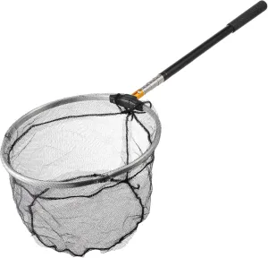 1 Set Telescopic Rod Fishing Net Fish Net Stainless Steel Black