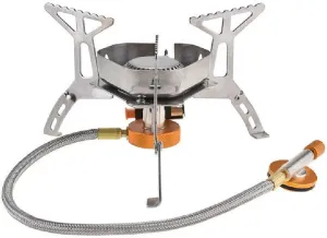 1 x Metal Mini Camping Folding Gas Stove Mini Outdoor Cooking Burner