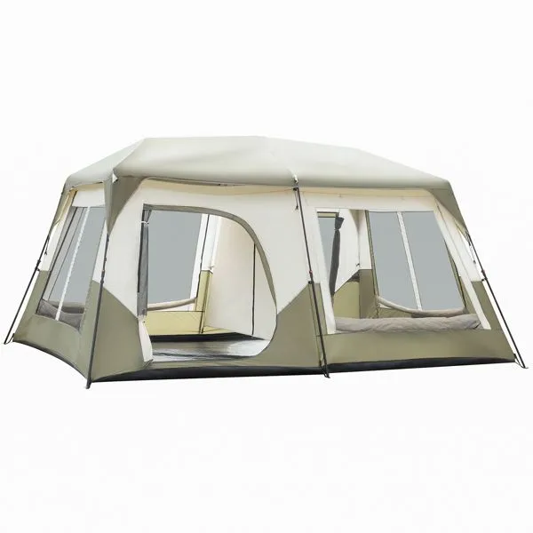 10 Person Camping Tent Setup in 60 Seconds with Rainfly & Windproof Tent with Carry Bag for Family Camping & Hiking