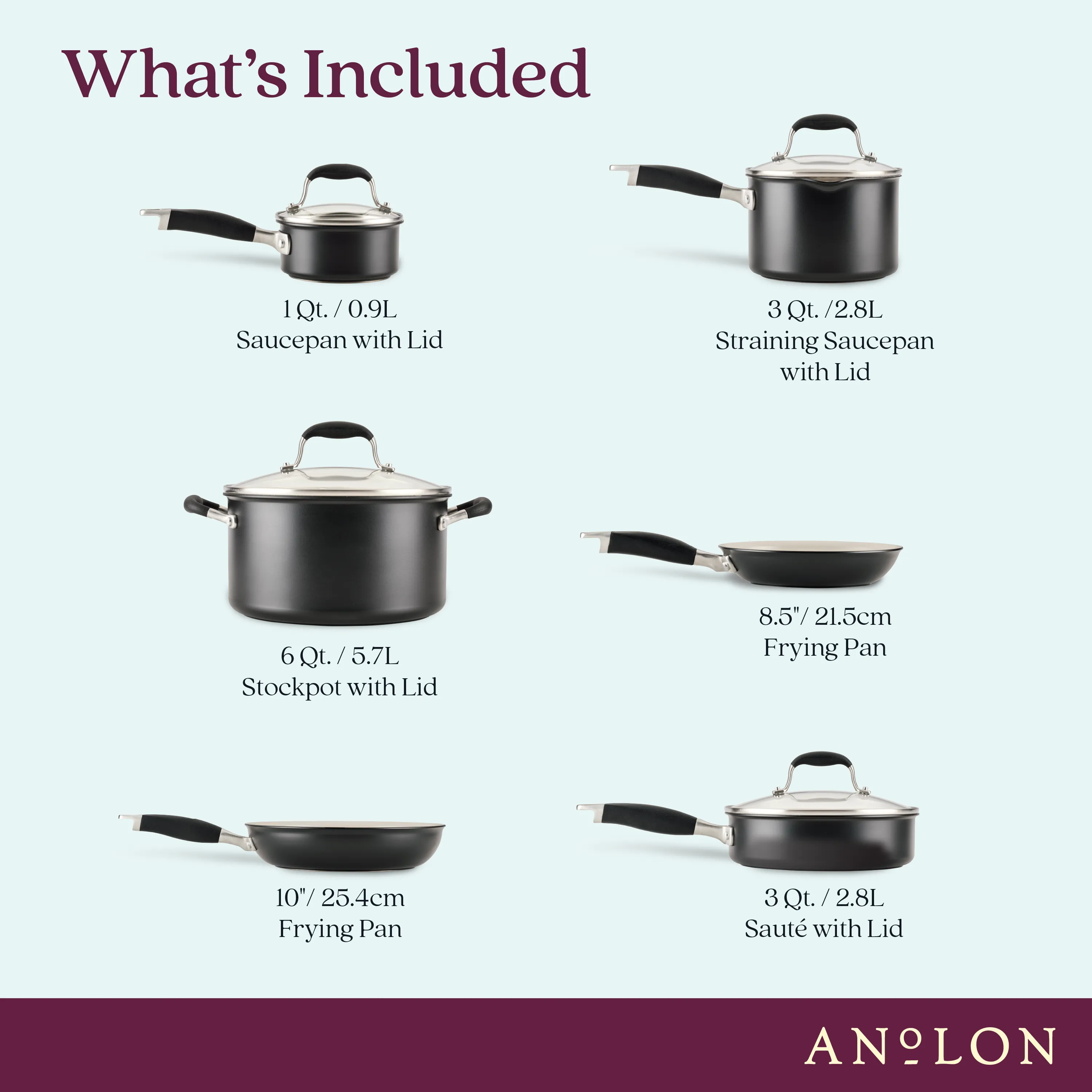 10-Piece Ceramic Nonstick Cookware Set