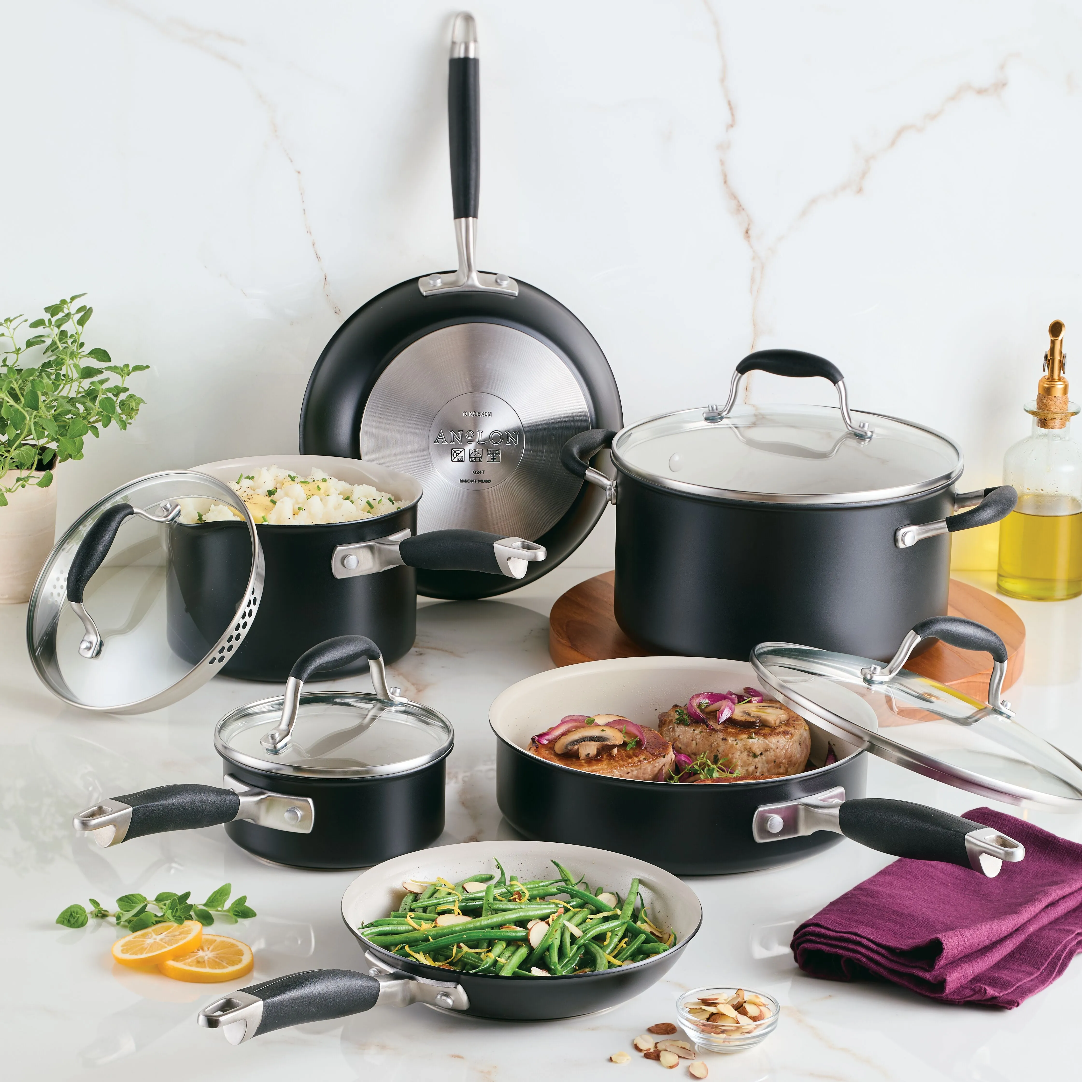 10-Piece Ceramic Nonstick Cookware Set