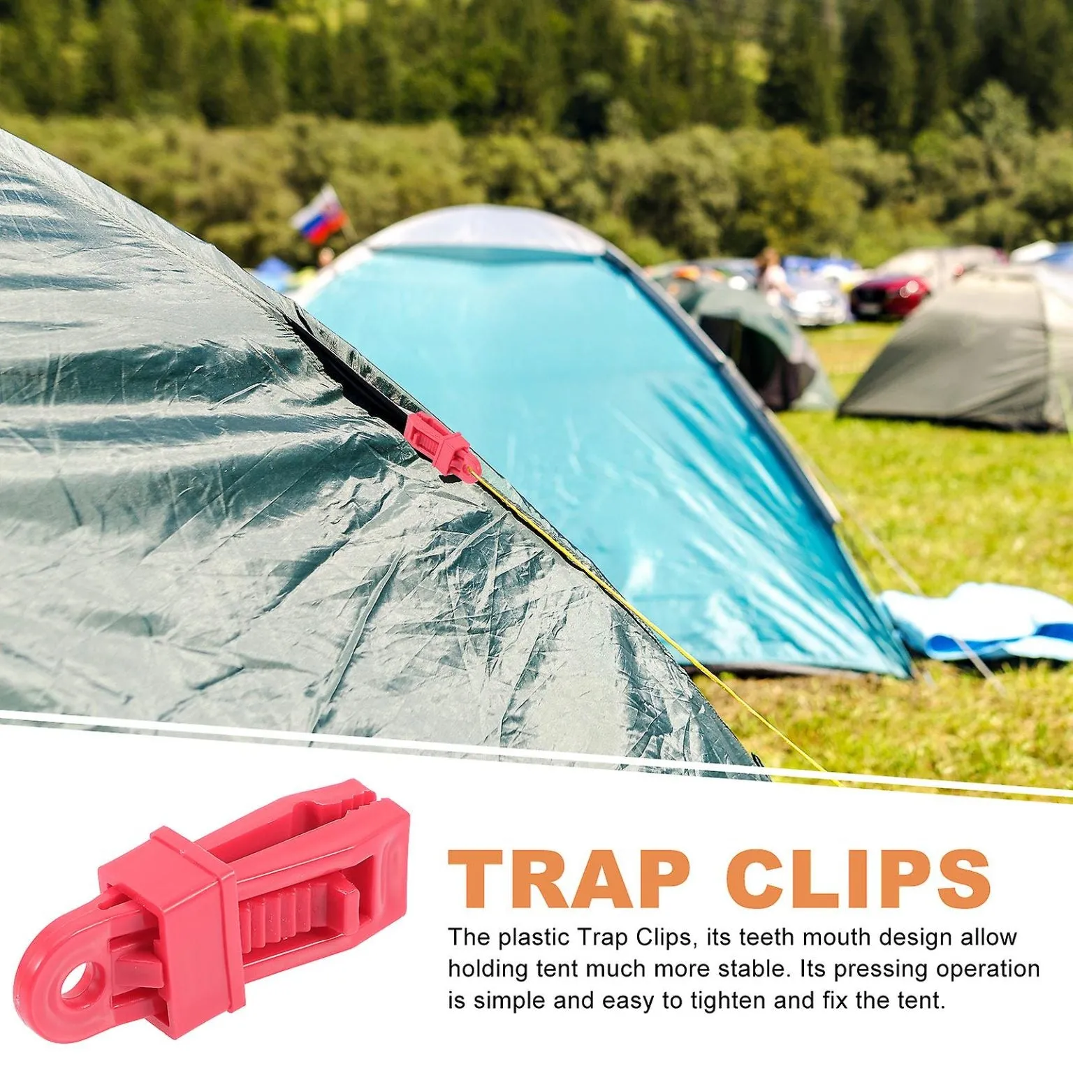 10pcs Multipurpose Tent Fixers Awning Clips Tent Fasteners Heavy Duty Tent Clip