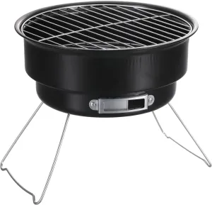 10" Portable Round Barbecue BBQ Charcoal Grill with Handle for Outdoor Home Kitchen BBQ Picnic Camping