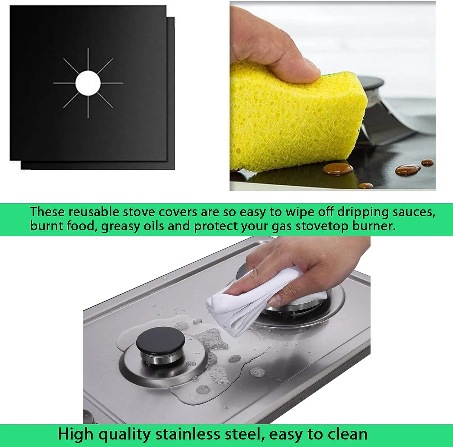 12 in. 2 Burners Recessed Gas Cooktop in Stainless Steel with 2 Power Burners