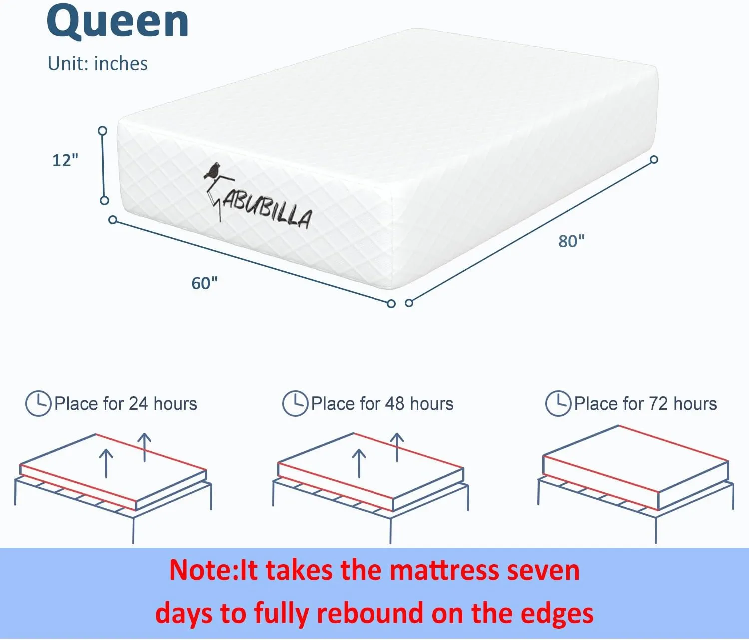 12 Inch Queen Size Mattress,Memory Foam Mattress for Guest Rooms to Improve Back Pain,Sponge with Cooling Gel Particles Inside,CertiPUR-US【New Version】