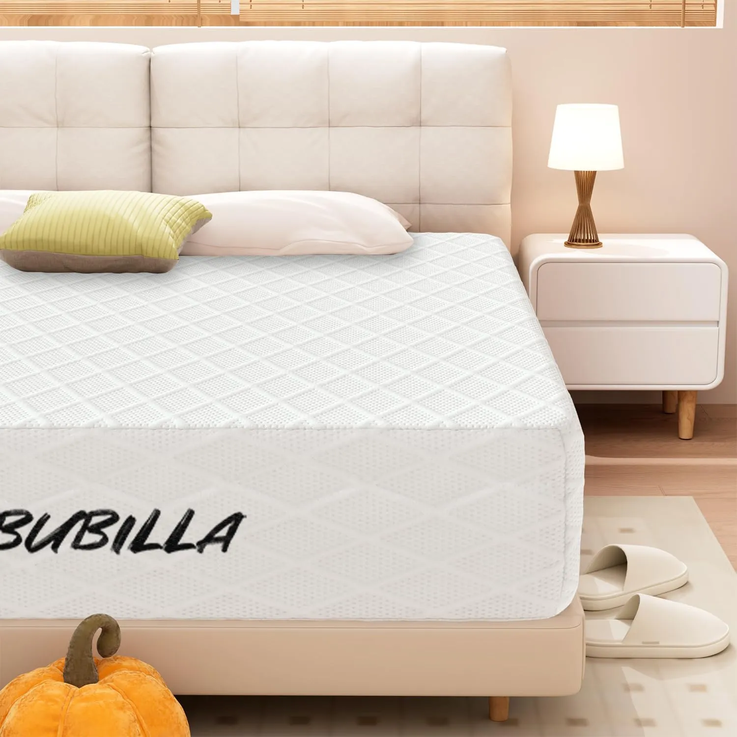 12 Inch Queen Size Mattress,Memory Foam Mattress for Guest Rooms to Improve Back Pain,Sponge with Cooling Gel Particles Inside,CertiPUR-US【New Version】