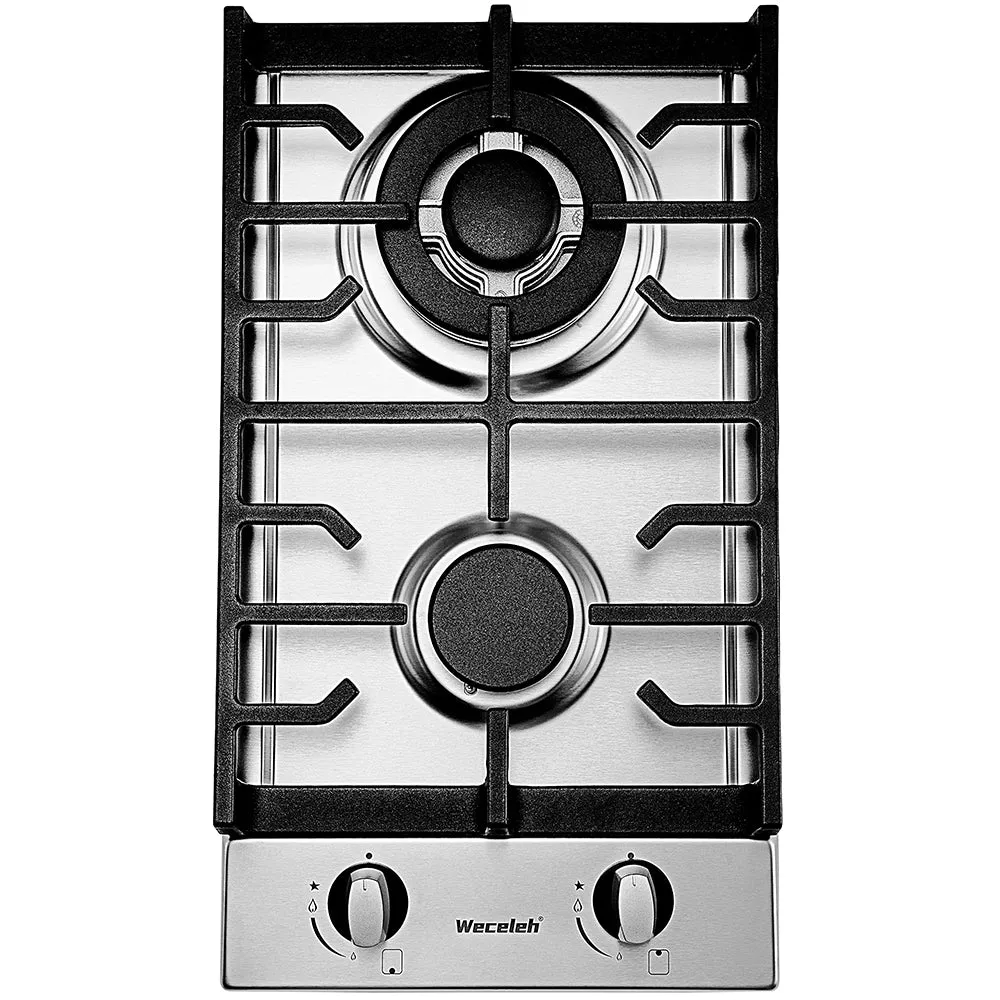 12" Gas Cooktop with Dual Size Power Burner