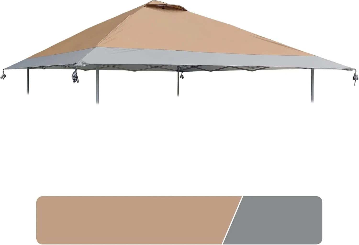13x13 Canopy Replacement Top with Air Vent Fit for Coleman Oasis 1606532 2156426 2156428, 300D Oxford Waterproof Silver Coated Pop Up Canopy Tent Cover for Outdoor (Replacement Top Only)