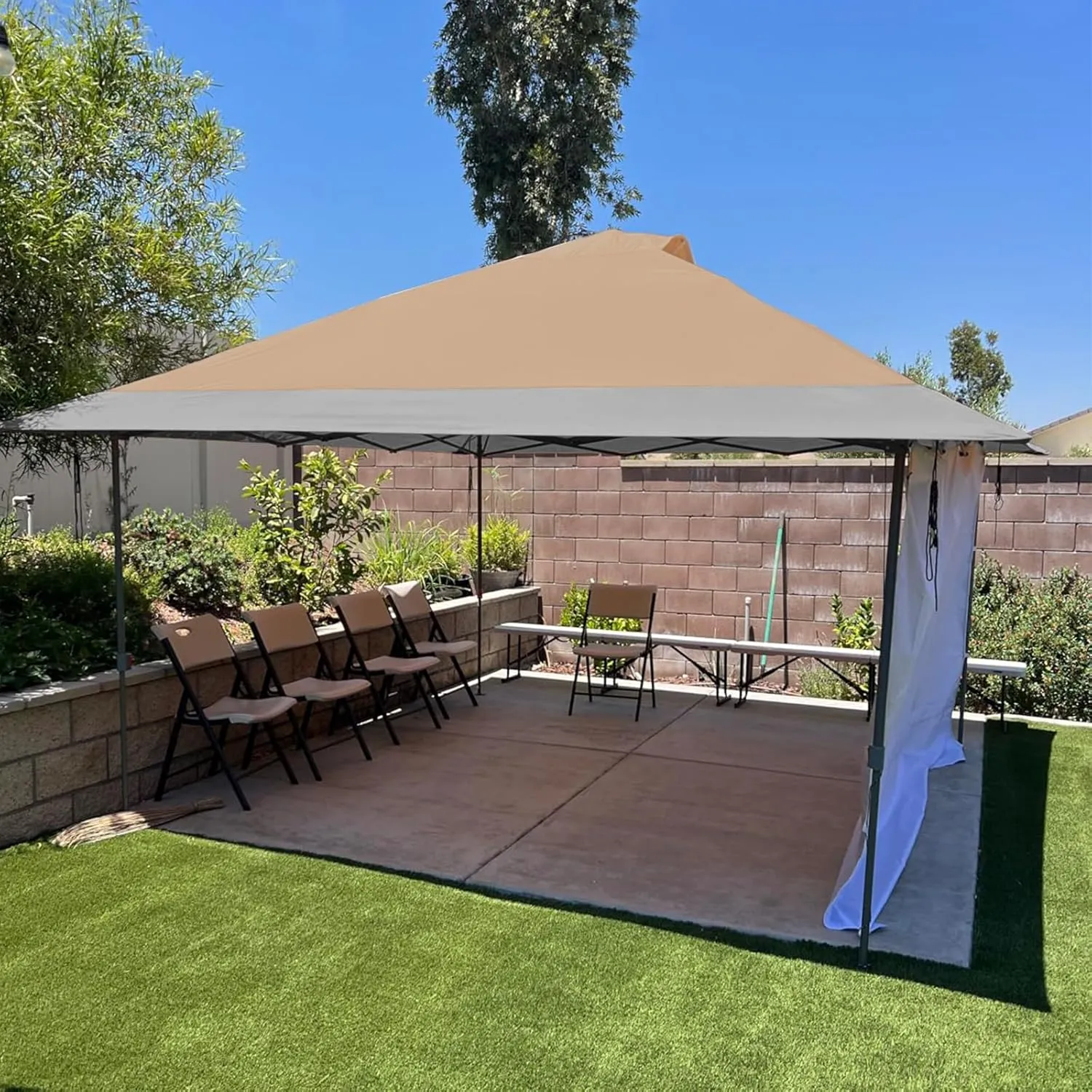 13x13 Canopy Replacement Top with Air Vent Fit for Coleman Oasis 1606532 2156426 2156428, 300D Oxford Waterproof Silver Coated Pop Up Canopy Tent Cover for Outdoor (Replacement Top Only)