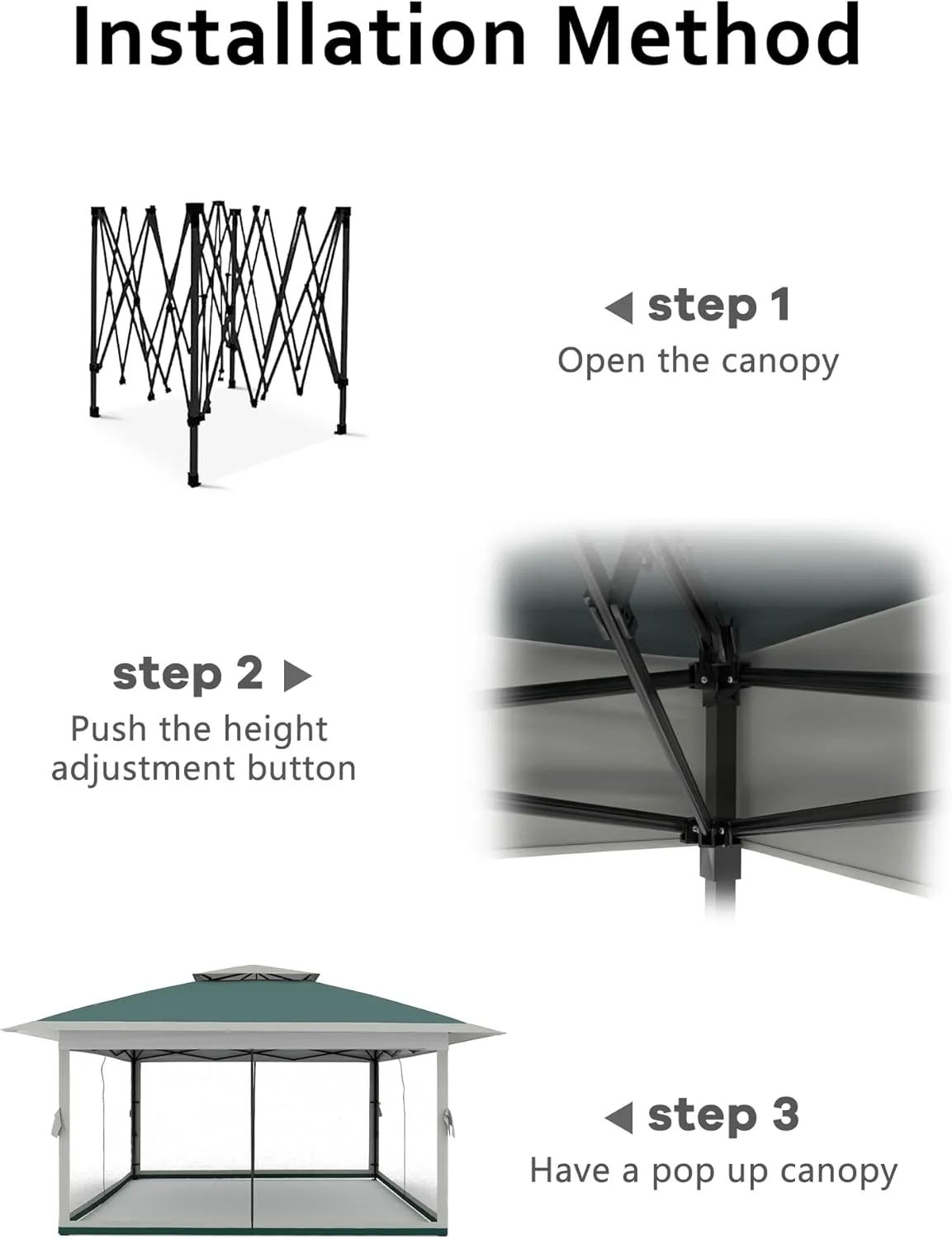 13x13FT Pop Up Gazebo,Canopy Tent with Mosquito Netting,Outdoor Patio Gazebo,Backyard Tent for Party,Wedding,Outdoor Dining(Dark Army Green Hemp Grey)