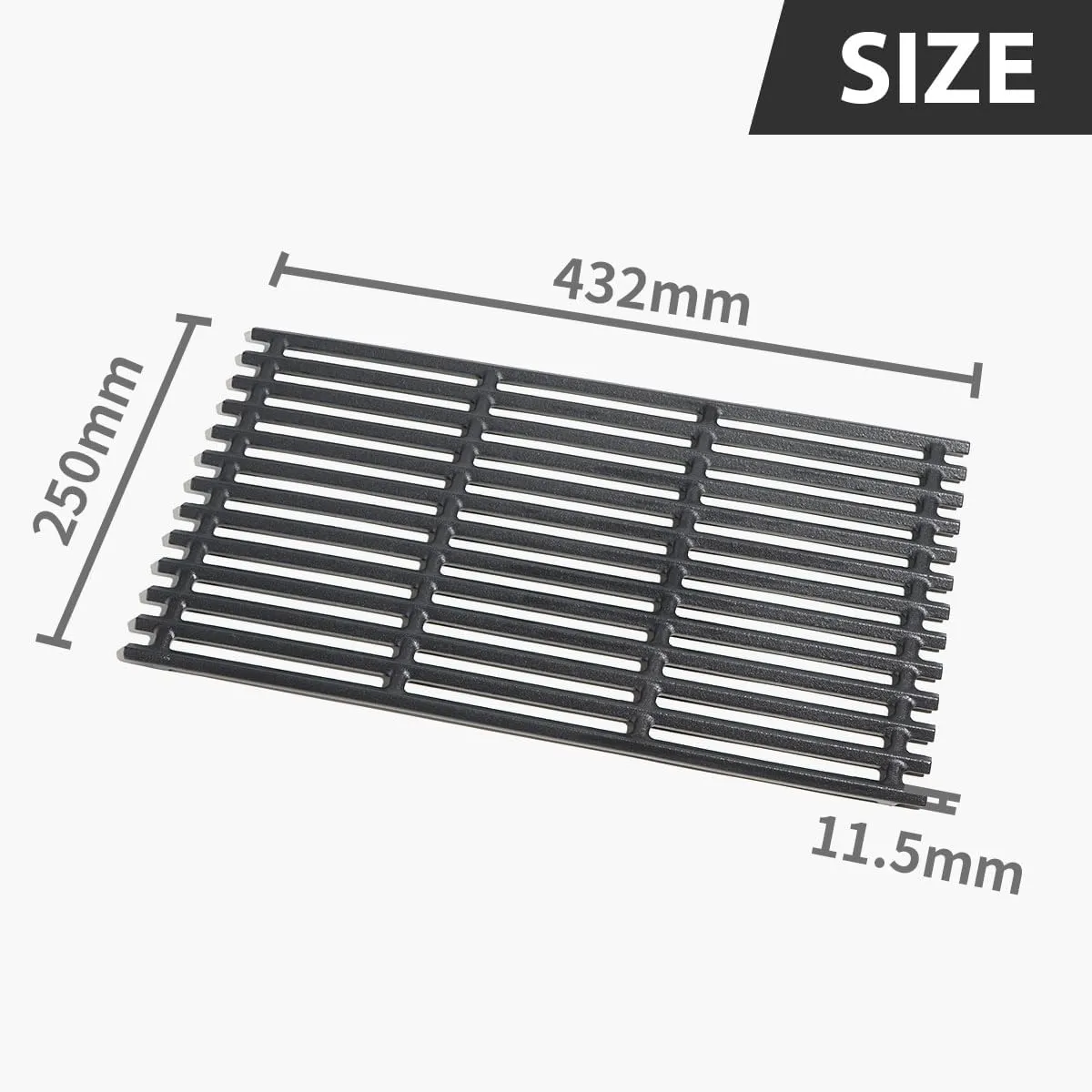 17 inch 3 Pack Cast Iron Cooking Grids & Grates for Charbroil 463242715, 463242716, 463276016, 466242715, 466242815, Lowes 606682, 639322 Gas Grill, Black