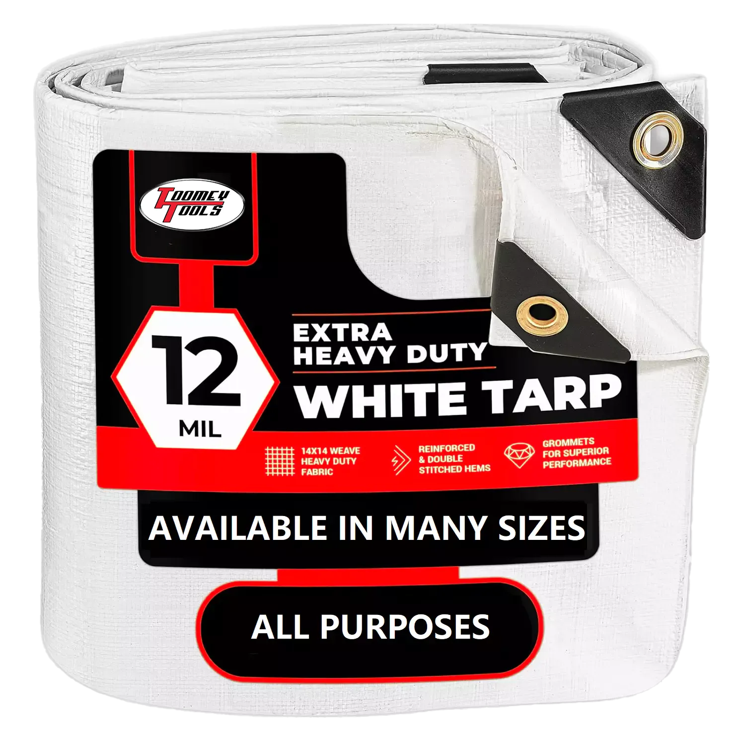 18 x 24 Heavy Duty Canopy Tarp - White