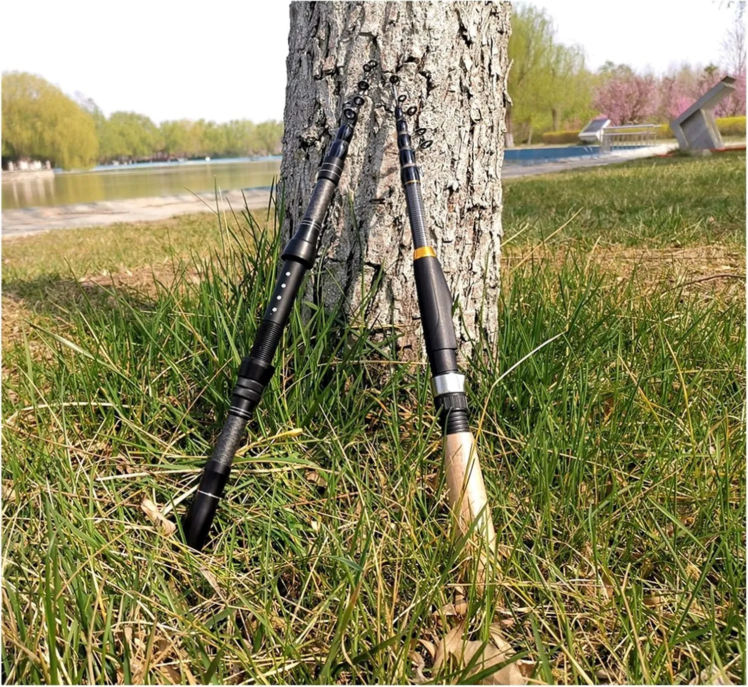 1.8m-3.0m Multifunction Spinning Rod Carbon Fishing Fish Pole Telescopic Travel Fishing Rod Ultrashort Fishing Tackle DaJiKan (Color : Light Yellow, Length : 1.8 m)