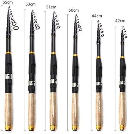 1.8m-3.6m Multifunction Telescopic Fishing Rod Cork Handle Carbon Fiber carp Spinning Rod Portable Travel Pole Fish Tackle
