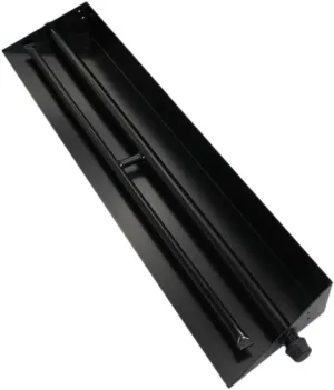 18"-24" Burner Pan for Gas Fireplace Gas Fireplace Burner Gas fire pits Gas Logs Propane Burner (28 Inch Two Pipe) Appearance Patent Applied