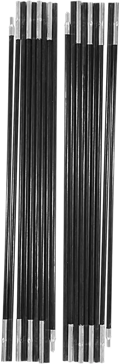 193 IN Fiberglass Tent Poles Replacement 2 PCS Strong Collapsible Tent Poles, Portable Tent Support Poles for Outdoor, 0.3 IN Inner Diameter Tent Support Rod for Camping