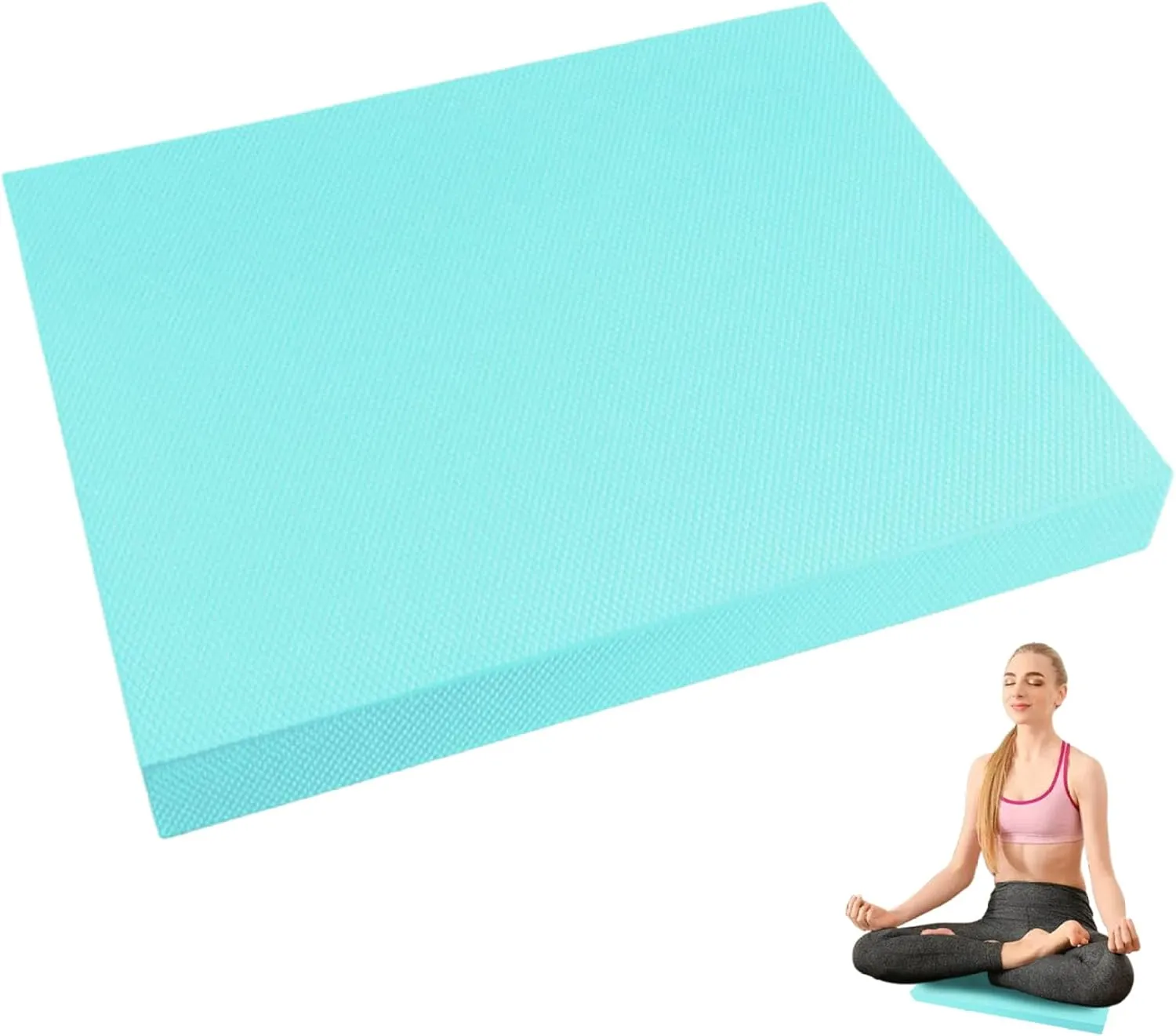 1PC Balance Pad Non-Slip Foam Balance Pad 15.8x13x2'' Exercise Balance Pad High-Resilience Balance Pads for Physical Therapy, Fitness, Stability Training, Knee ＆ Ankle Exercise
