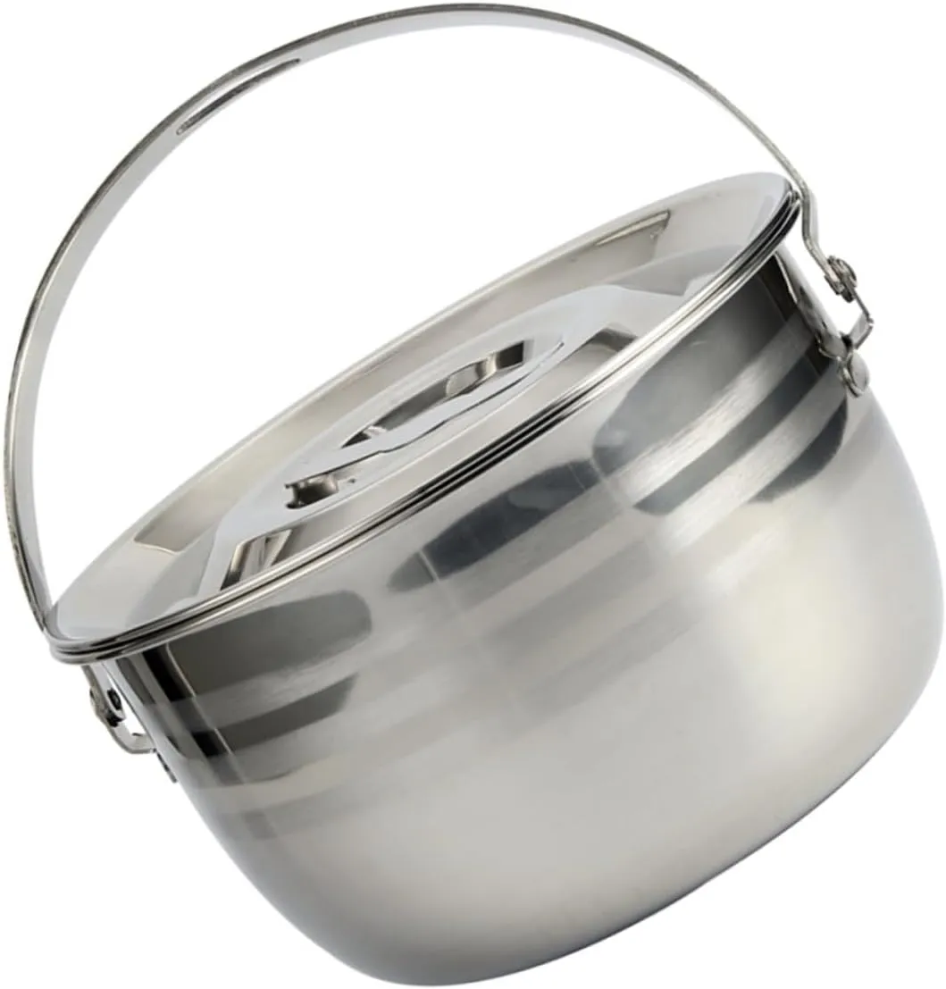 1pc High Capacity Stew Pot for Outdoor Cooking Nonstick Saucepan Handle for Camping Bbq and Household Use and Easy to Clean