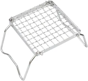 1Set Folding Campfire Grill Portable Stainless Steel Barbecue Rack for Outdoor Cooking Compact Design for Camping Picnics and Beach Activities Easy to Use and Fire Resistant