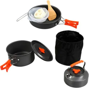 1set Portable Camping Cookware Outdoor for Hiking Backpacking and Picnics Compact Design for for Camping Accessories and Outdoor Cooking