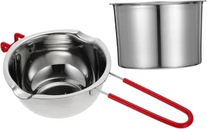 1set Stainless Steel Melting Pot for Cheese Handle Material Compact Design for Outdoor Cooking and Baking Ergonomic Heat Retention for Hiking