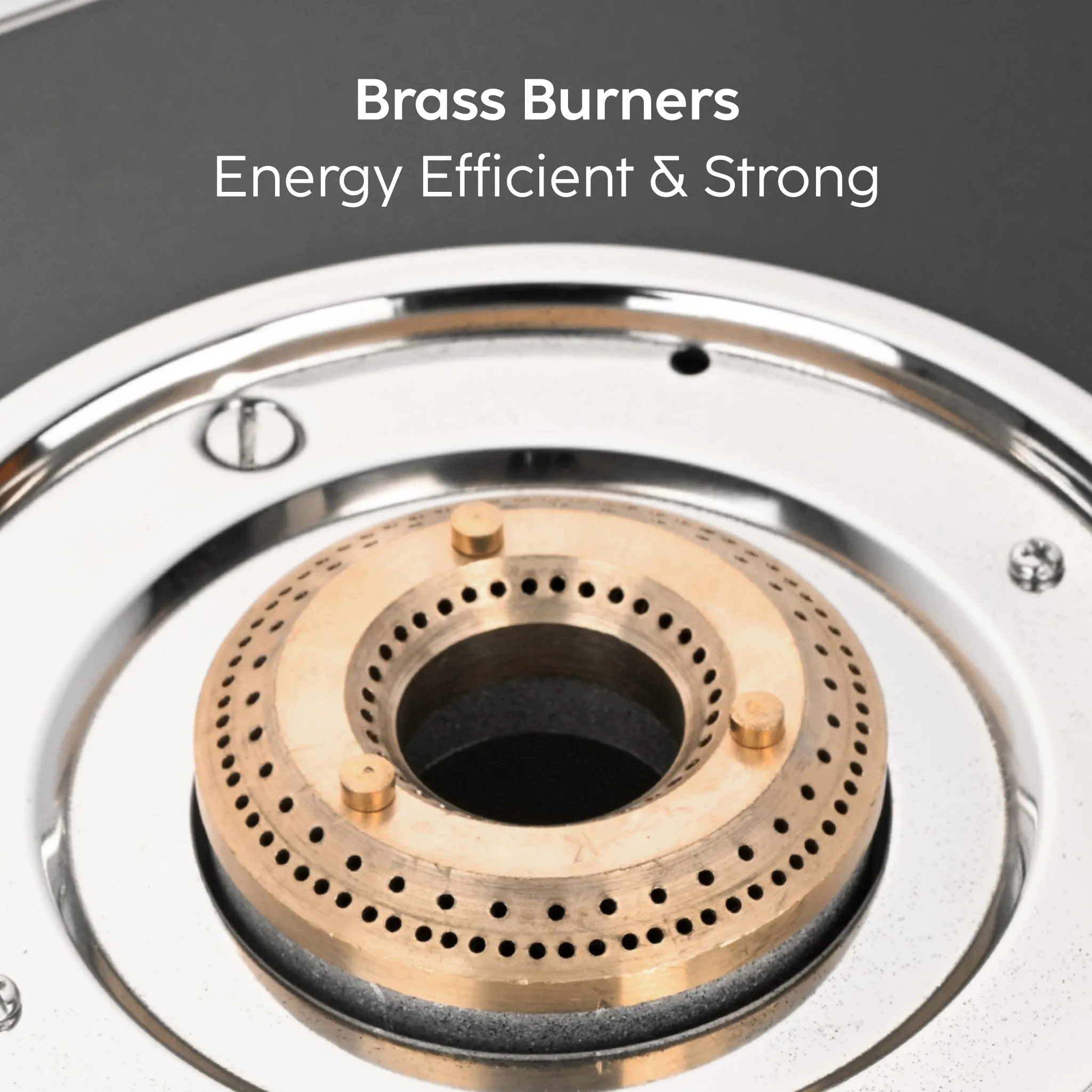 2 Burner Glass Gas Stove Jumbo with Brass Burner Black (CT1020GTJMBB)