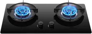 2 Burner LPG Camping Cooker,Gas Stove Portable Outdoor Camping,Built-in Dual-purpose Gas Hob,Flame Failure Protection(NG)