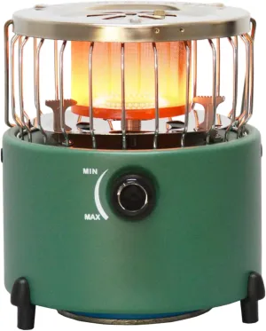 2-in-1 Portable Propane Heater & Stove, Propane Heater with Handle, Adjsutable Vents and Removable Flames for Camping Fishing Hiking Hunting