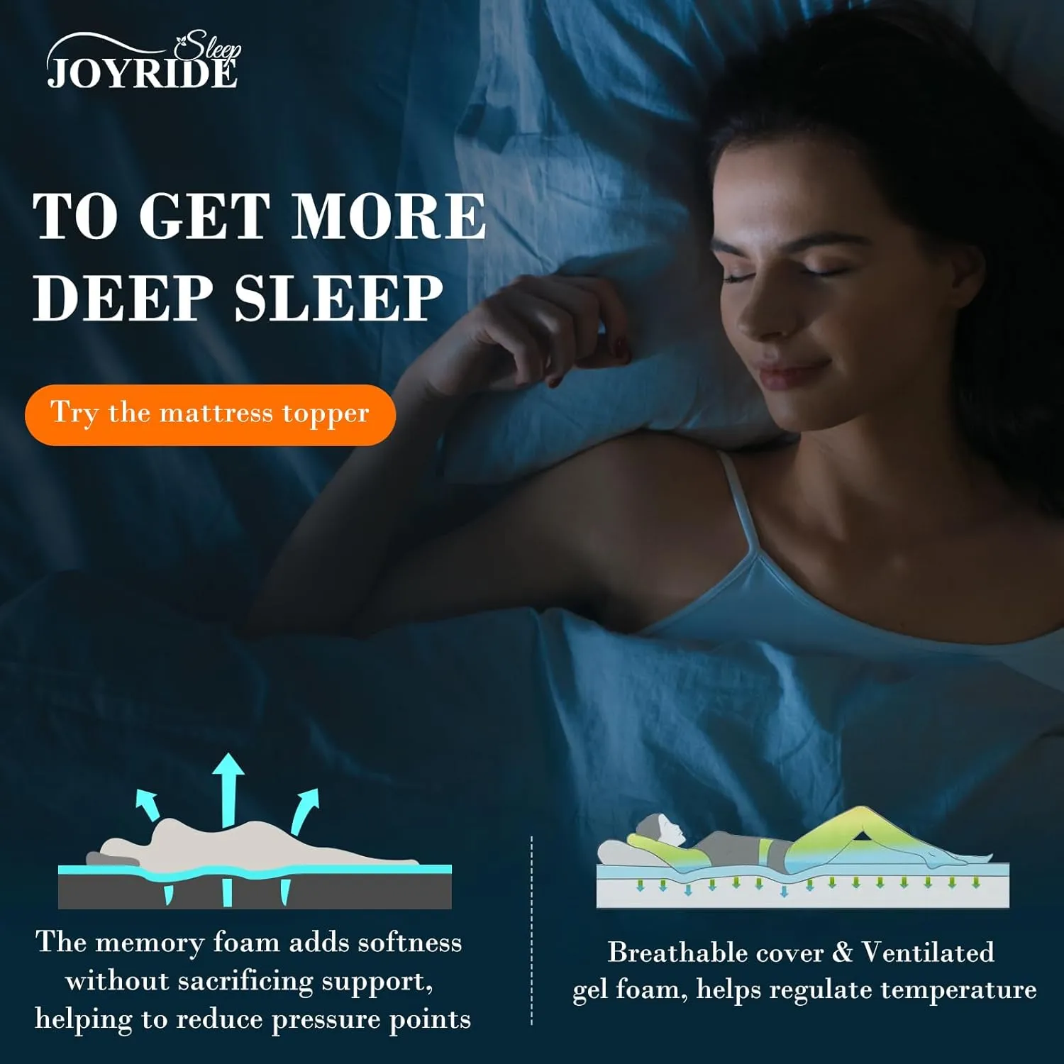 2 Inch California King Memory Foam Mattress Topper, Cooling Gel Bed Topper with Removable Cover, Soft & Pain Relief & Breathable, CertiPUR-US & Oeko-Tex Certified