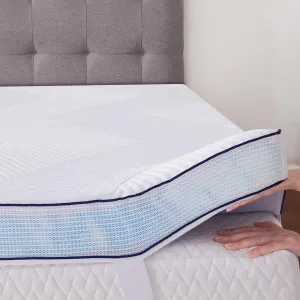 2 Inch Memory Foam Mattress Topper Twin Size Ventilated Breathable Cooling Mattress Pad with Removable Soft Cover Portable Bed Topper for Back Pain and Pressure Relief, CertiPUR-US Certified