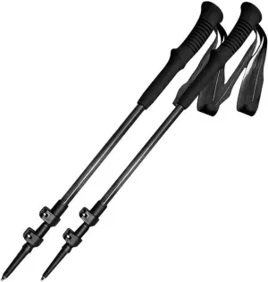 2-Pack Family Outdoor Trekking Poles, Three-Section Telescopic Design, Carbon Fiber Durable Hiking Sticks, for Men and Women