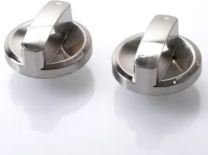 2 Pack Gas Cooktop Stainless Steel Knobs 813396 for Wolf Range Parts, CT36G/S, CT36G/S-LP Burner