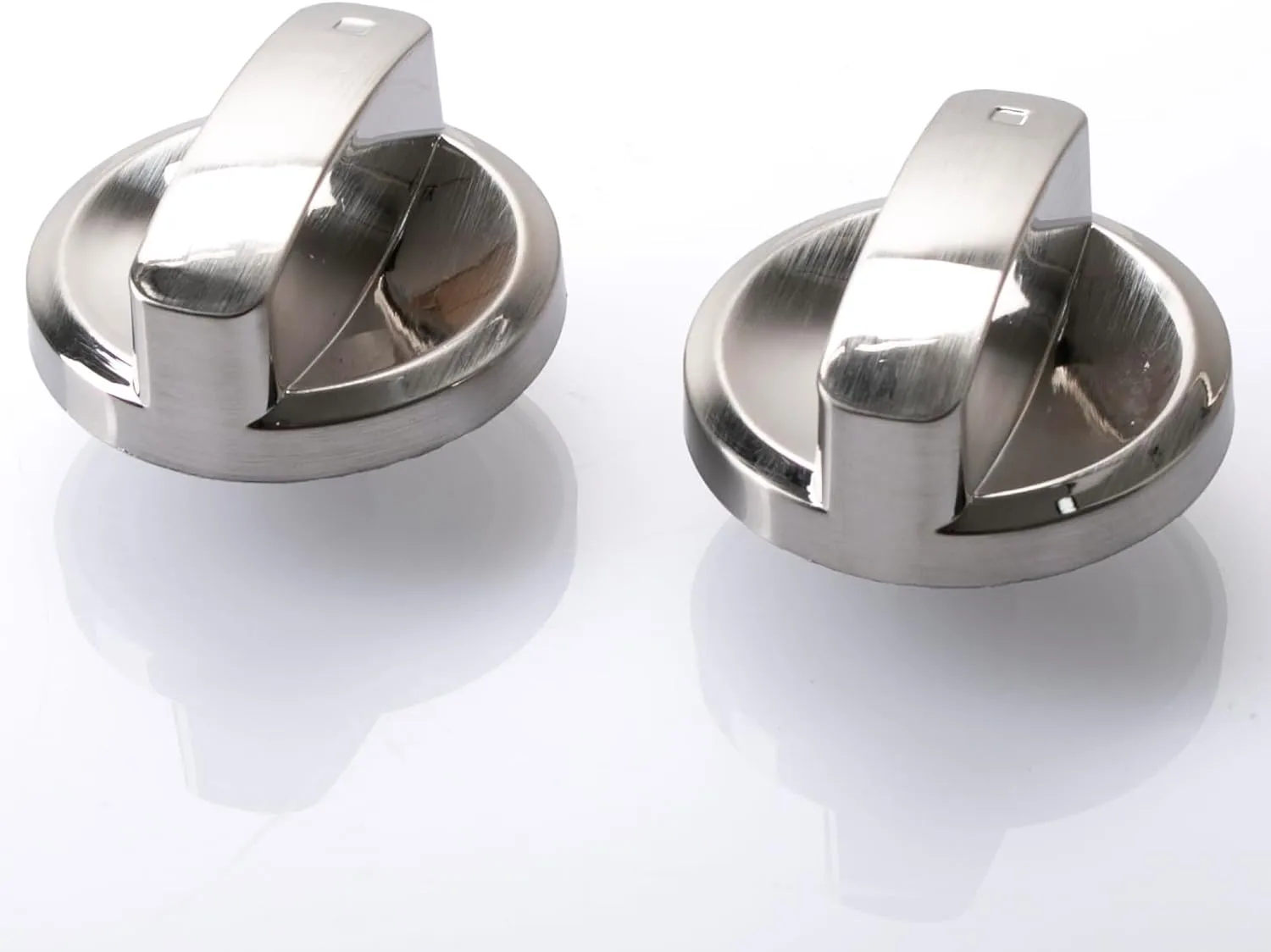 2 Pack Gas Cooktop Stainless Steel Knobs 813396 for Wolf Range Parts, CT36G/S, CT36G/S-LP Burner