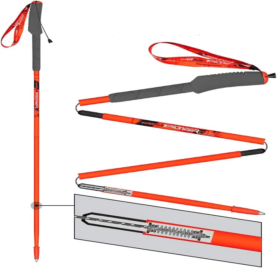 2 Pack Lightweight Trekking Poles- 99% Carbon Fiber Collapsible Hiking Poles/Folding Strong Walking Sticks - Professional Durable Walking Poles for Al (A 105)