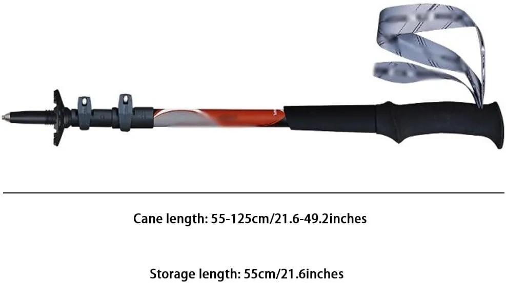 2-Pack Outdoor Nordic Walking Sticks, Ultra-Light Carbon Fiber Trekking Poles, Travel Gear for Men and Women, Hiking Poles for Rocky Terrain