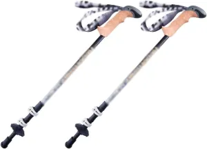2 Pcs Adjustable Trekking Poles, Ultra Light Backpacking Walking Stick, with Safety Outer Lock, for Seniors, Men, and Women