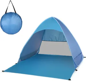 2 Person Beach Tent Automatic Instant Pop Up Tent Lightweight UV Protection Camping Tent Sun Shelter Survival Gear with Package Bag