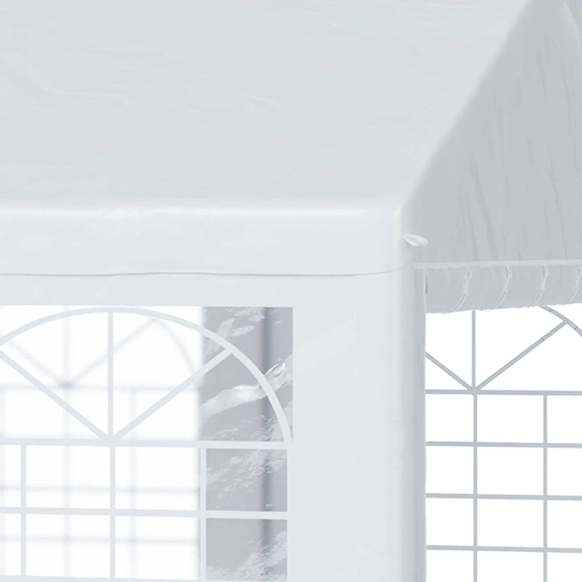 20' x 20' Heavy Duty Party Tent, Carport Garage Canopy, Patio Gazebo Canopy with Removable Sidewall, White