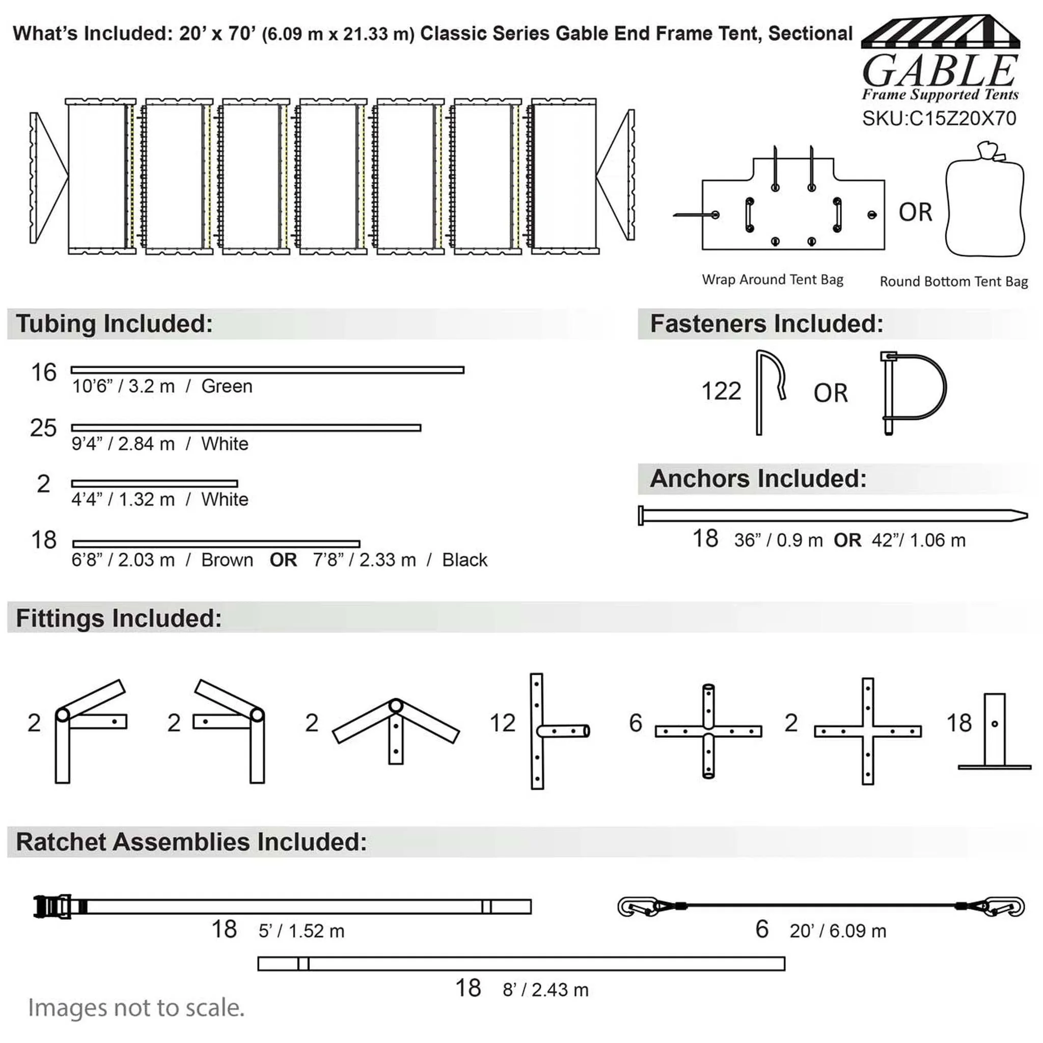 20x70 Classic Gable Frame Tent