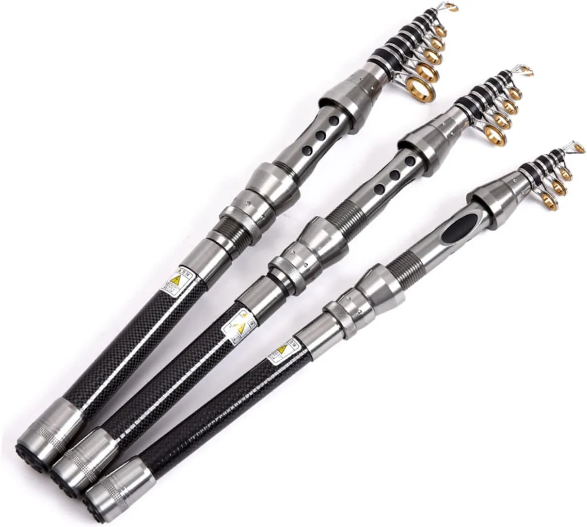 2.1m Carbon Fiber Sea Fishing Pole Compact Telescoping Rod Throwing Rod for Travel