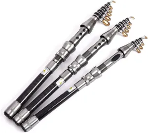 2.1m Carbon Fiber Sea Fishing Pole Compact Telescoping Rod Throwing Rod for Travel