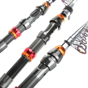 2.1M/6.9FT Portable Carbon Fiber Telescope Fishing Rod Travel Spinning Pole