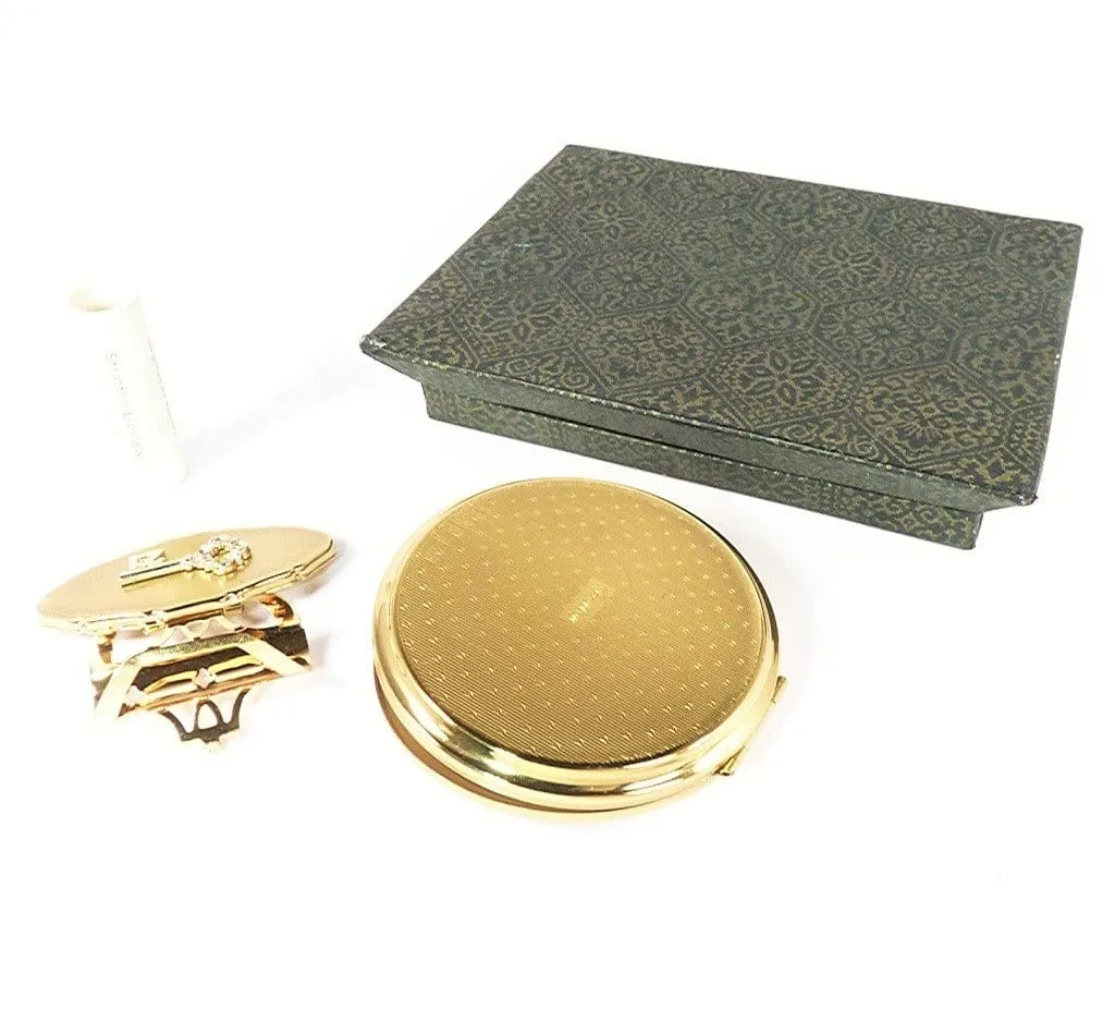 21st Birthday Stratton Vanity Set Coming Of Age Gift 1970s Powder Compact And Lipstick Holder